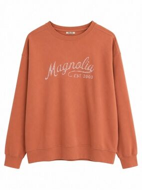 Magnolia Logo Crewneck Sweatshirt in Rust